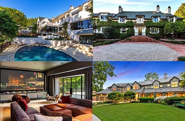 A picture of The  lavish mansion of Portia and Ellen in Beverly Hills. 